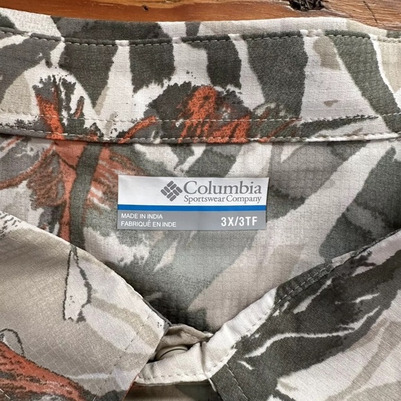 Columbia Men's Shirt 3XL Silver Ridge Short Sleeve Floral Camo MSRP$60.00 NWT - Picture 5 of 6